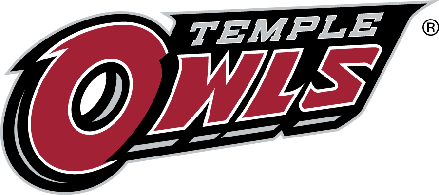 Temple Owls 2014-2020 Wordmark Logo v8 iron on transfers for clothing